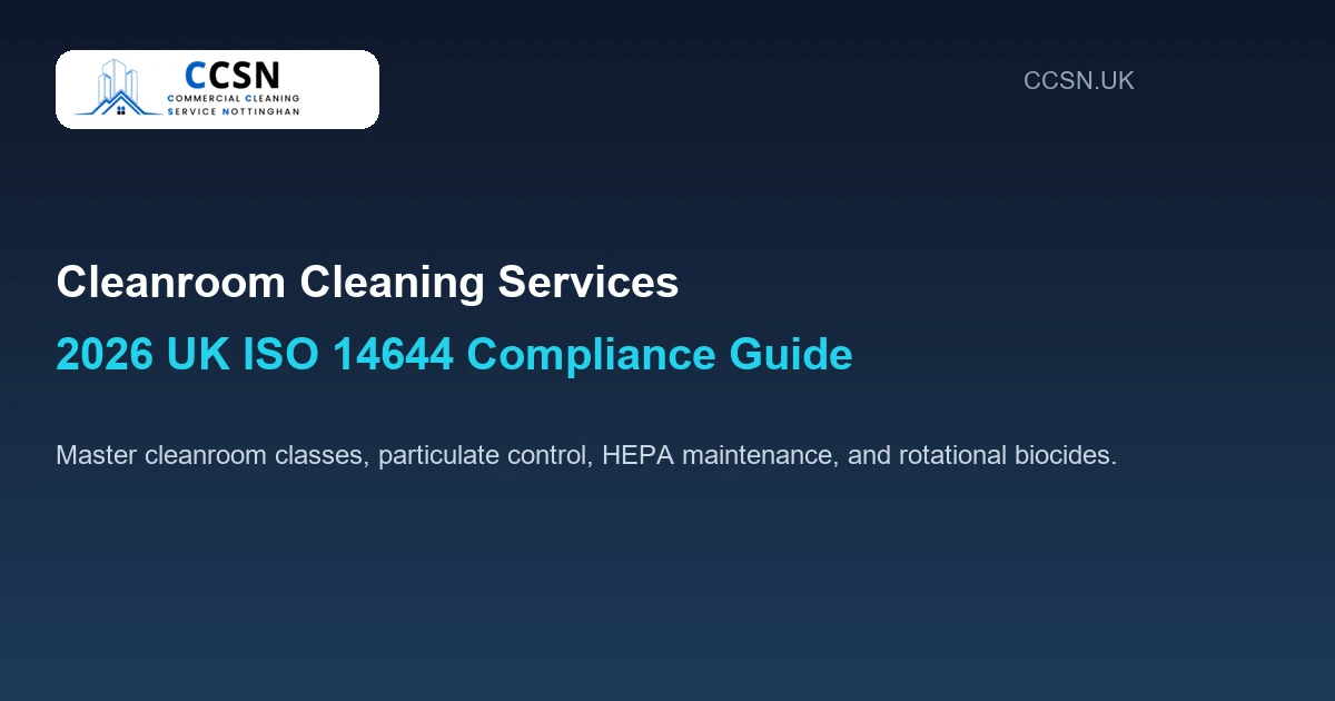 Cleanroom Cleaning Services: 2026 UK ISO 14644 Compliance, Protocols & Validation Guide