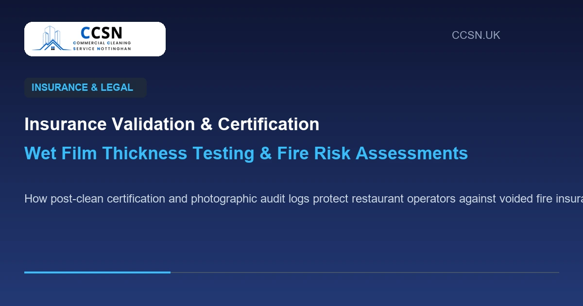 TR19 compliance certificate showing micron thickness test readings and post clean photographic evidence