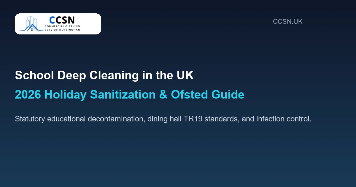 Educational Facility Deep Cleaning School Sanitization Guide 2026