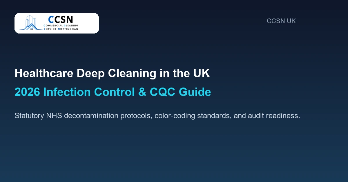Healthcare Deep Cleaning and Infection Control UK Regulatory Compliance Guide 2026
