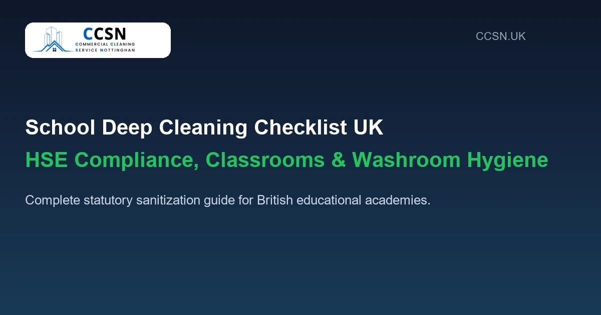 School Deep Cleaning Checklist UK